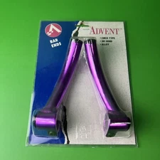 ADVENT PURPLE ALLOY BAR ENDS VINTAGE NOS 30-880