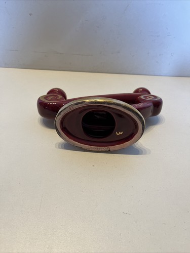 Paire De Bougeoirs En Céramique Rouge Bordeaux Et Or - Imagen 24 de 24