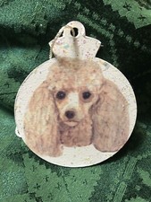 Handpainted White Poodle Christmas Ornament