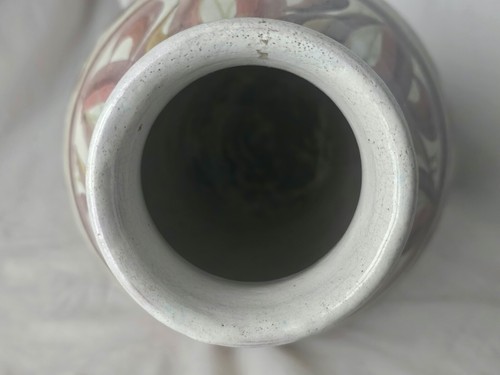 Large Alan Cager Smith Aldermaston colourful studio pottery vase - Picture 12 of 13