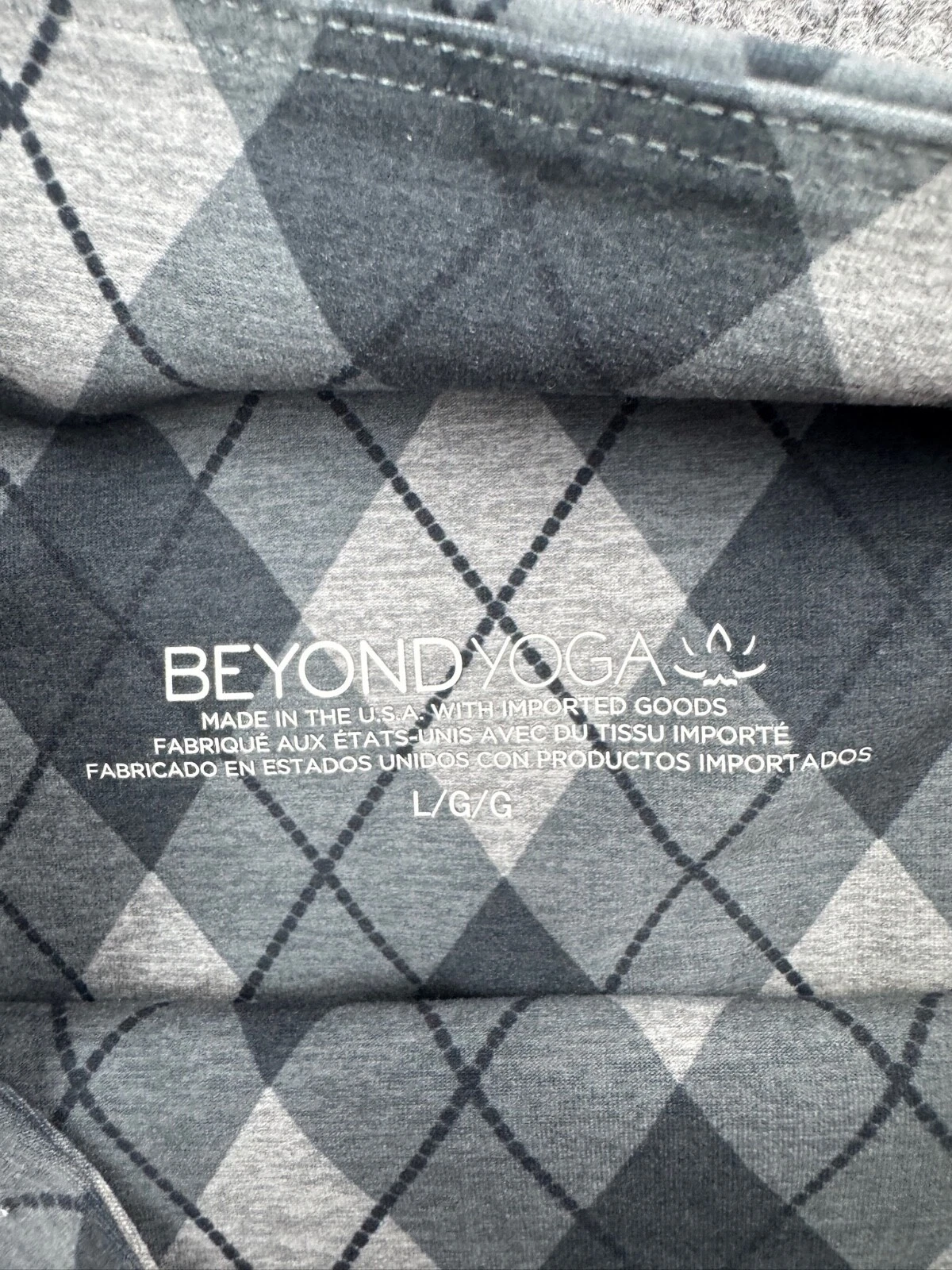beyond-yoga argyle print ankle skinny leggings