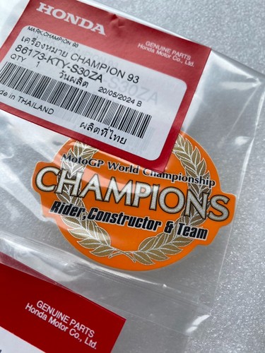Honda Cbr 150 250 350 Champions Decal Mark Sticker Set Of 2 Genuine. - Picture 2 of 4