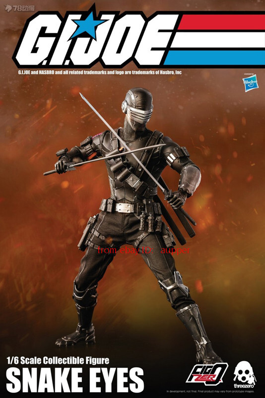 Threezero 3a Figzero Series G.I.Joe Snake Eyes 1/6 Action Figure