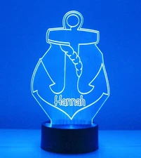 Anchor Lamp Night Light Table Lamp Free Personalize LED With Remote Engrave