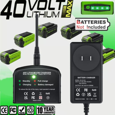 #ad NEW 40V Charger 29482 For Greenworks 40V Battery 29472 29462 29252 22272 BAF721 $16.99