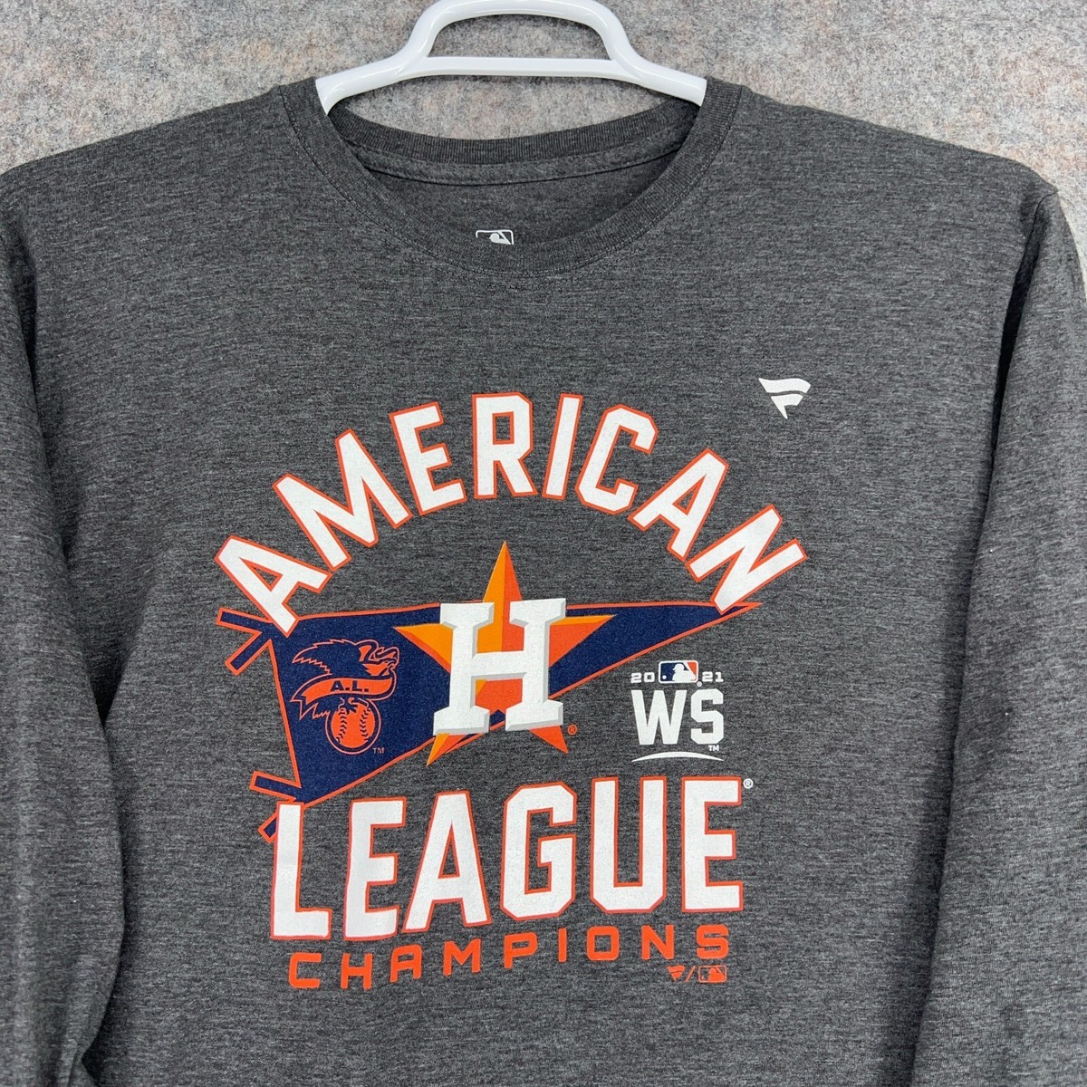 Houston Astros Shirt Mens Large Gray American League Champions MLB