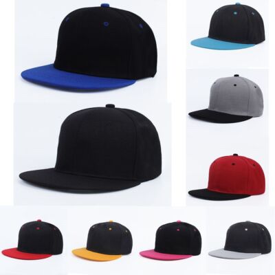 Baseball Flatcap verstellbar Snapback Hut Outdoor Sonnenhut Vintage Schirmmütze