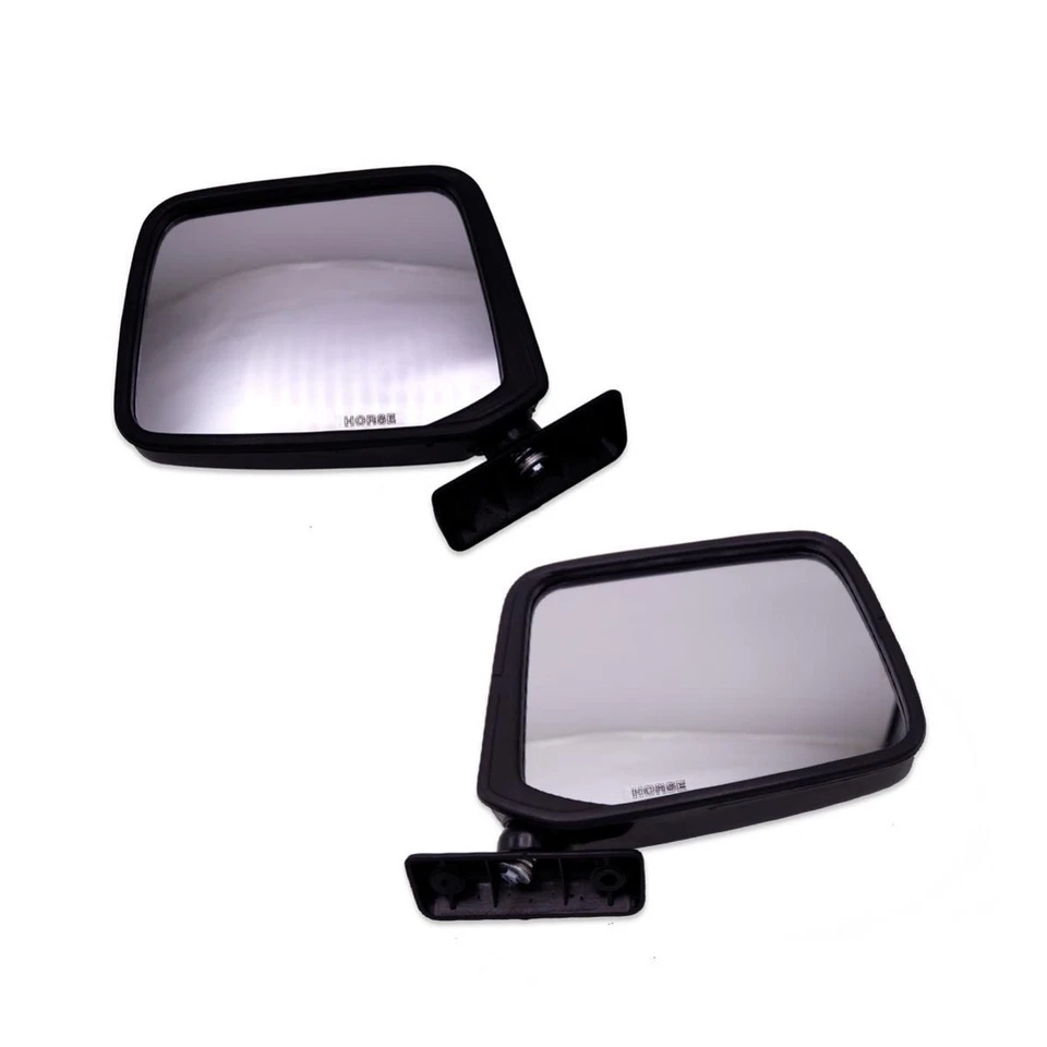 Set LH RH Mirror Wing Side Door Black For Nissan Datsun 720 SD23 1982 - 1990 Foto 2 de 4