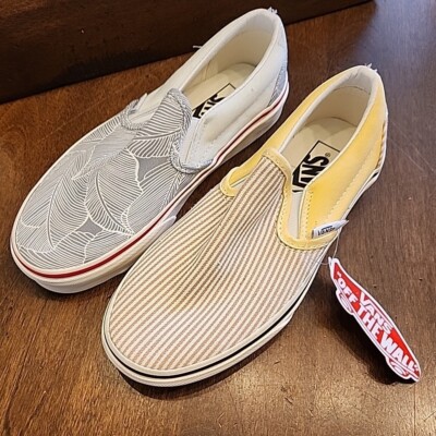 UNISEX Vans slip on striped sneakers Women’s 8.5, Men’s size 5 ..(7-7.5 women) Vans Slip On Unisex/Adult shoe size 7 Men/8.5 Women  main image 4