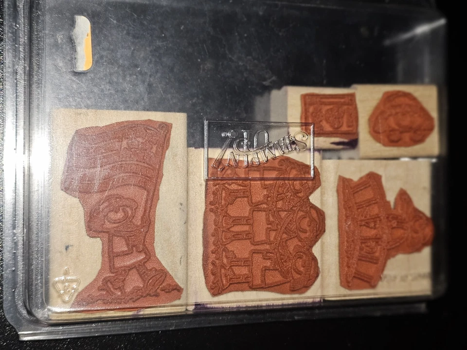 Stampin' Up! Estampillas de madera con bandera de galletas de Girl Power Scouts puente exploradores 2002 Foto 2 de 2