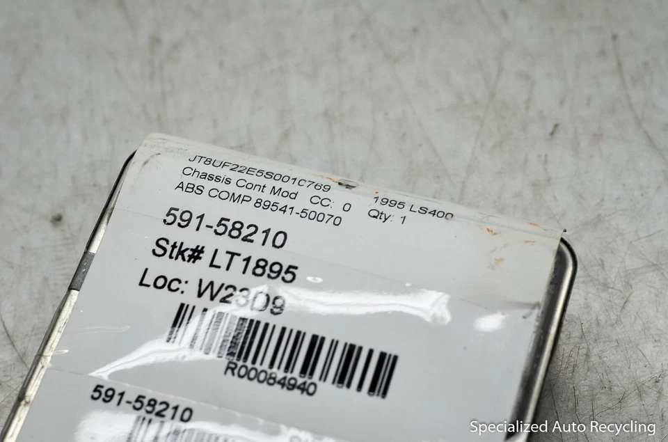 1995-1997 LEXUS LS400 ABS MÓDULO DE CONTROLE 89541-50070 FABRICANTE DE EQUIPAMENTO ORIGINAL - Imagem 3 de 3