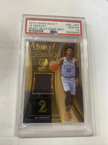 Ja Morant Rookie Game Used Jersey Patch 2019 Panini Select Draft Selections RC