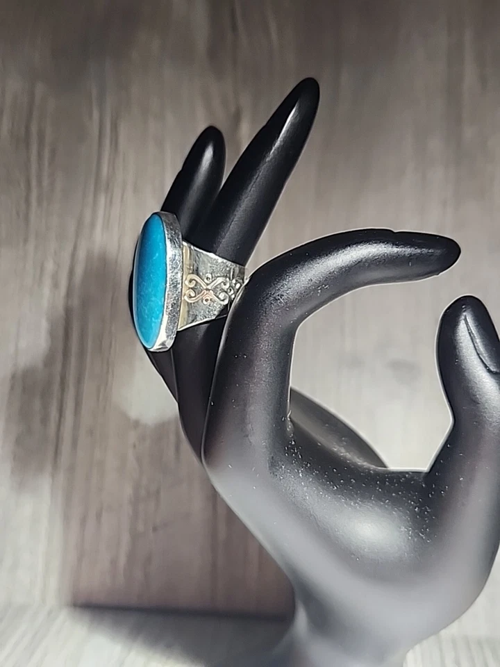 Anillo de piedra azul Jay King de ley .925 talla 6,5 Foto 2 de 3