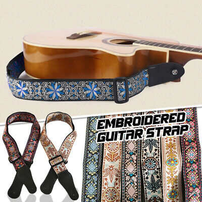 LEKATO Bass/Acoustic/Electric Guitar Strap Embroidery Bohemian