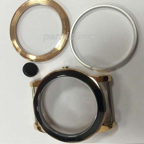 Stainless Steel Watch Case 44mm Sapphire Glass fit ETA 6497 6498 3600 - Picture 10 of 44