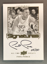 PAUL PIERCE 2013 Upper Deck All Time Greats Basketball Kansas Signatures 05/50 A