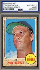 Eddie Mathews Cards and Autographed Memorabilia Guide 40