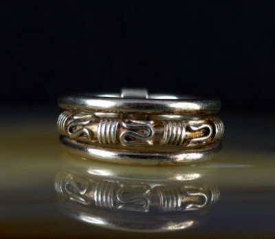 Ring Silber 925 Designer 17,7 mm geteilt - auffällig & ausgefallen silver anello