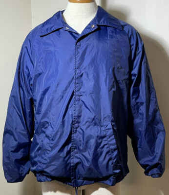 Vintage Current Seen Snap Up Jacket Windbreaker Blue Medium