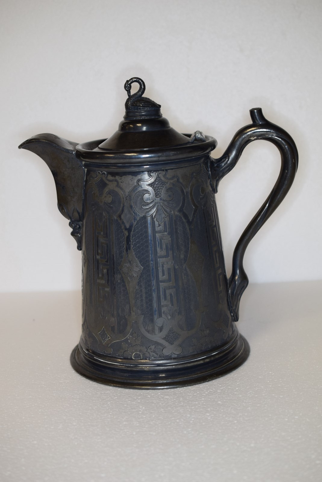 Antique Redfield & Rice New York Silver Plated Lidded Pitcher