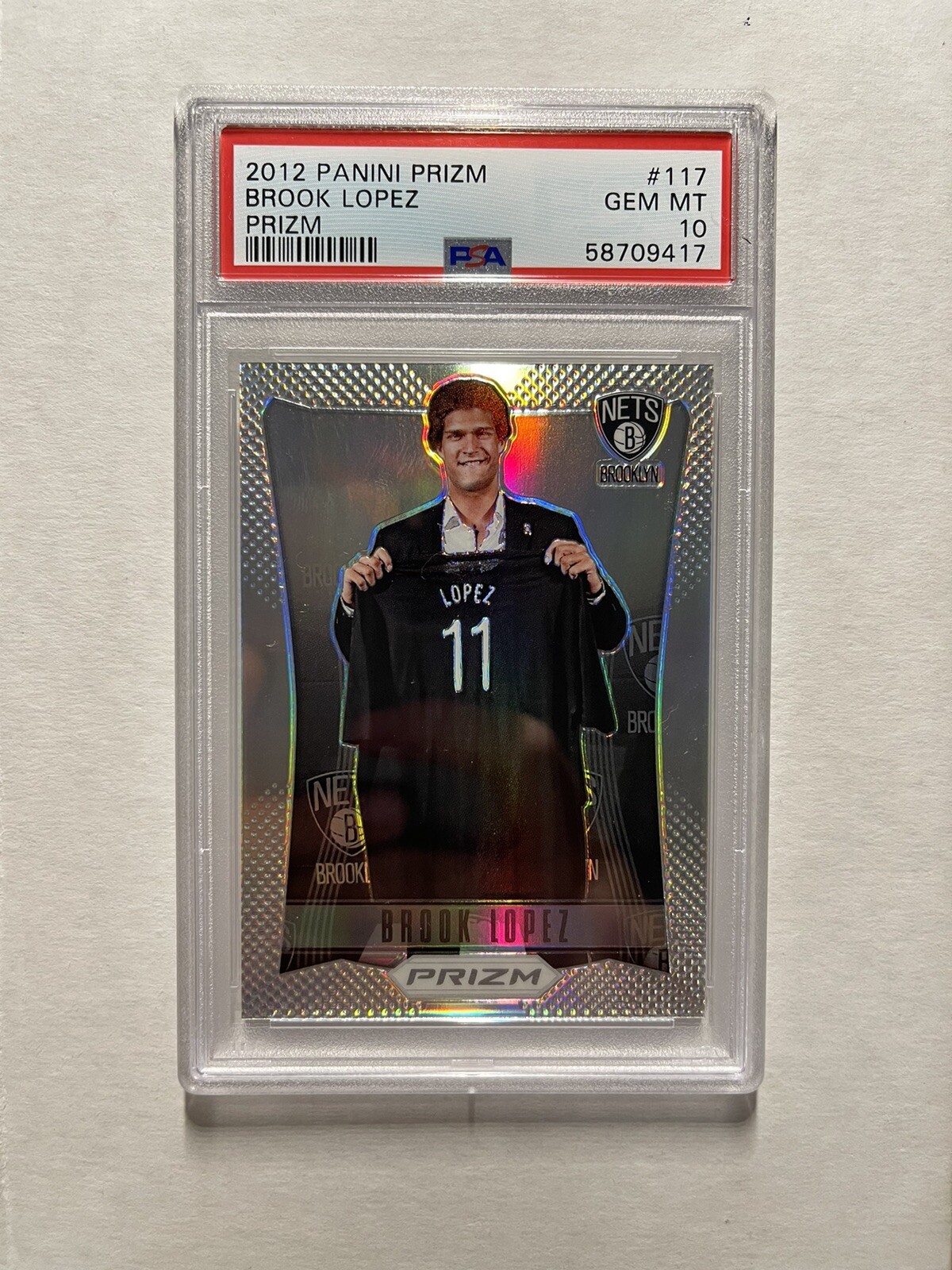 Brook Lopez 2012-13 Panini Prizm #117 Silver Prizms PSA 10 Gem Mint