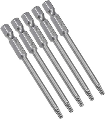 5 Pcs T15 Magnetic Torx Screwdriver Bits, 1/4 Inch Hex Shank 3-Inch Length S2 Se
