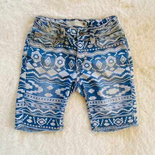 Girl’s Denim Southwestern Print BOHO Print Denim Bermuda Shorts size 8