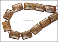 11 Bronzite Flat Rectangle Pendant Beads 13x18mm 85286