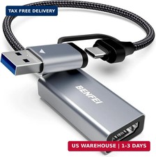 BENFEI Video/Audio Capture Card Supporting Full HD 1080P 60FPS for Streaming, Re