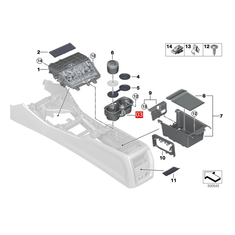 New Center Cup Holder Ambient Light for BMW G22/23 G26 GC G82 M4 4Series 2020-24 Foto 2 de 2