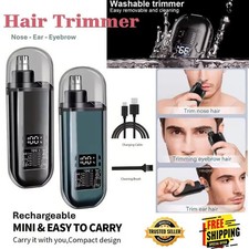 3 in 1 Electric Nose Ear Hair Trimmer USB Rechargeable Men Women Grooming Kit