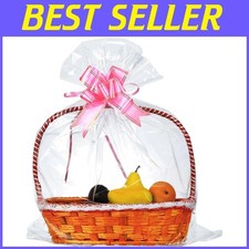 Extra-Large Clear Cellophane Bags - 200ct for Gift Wrapping