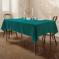 Nappe Polyester Facile d'entretien Rectangulaire 140 x 200 cm Uni Bleu Vert