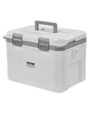 VEVOR Portable Cooler 21 QT Insulated Hard Cooler 30 Can Capacity with Handles