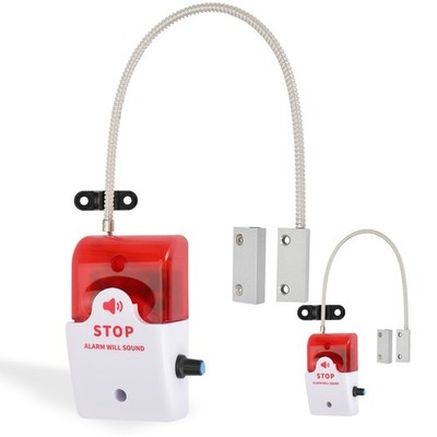 2 Pack Exit Stopper Door Alarm with 110dB Siren, Portable Alarm Door Stopper ...