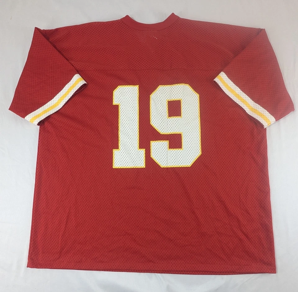 Camiseta Joe Montana Kansas City Chiefs #19 Logo 7 Vintage Años 90 2X XXL Para Hombres Roja NFL Foto 2 de 4