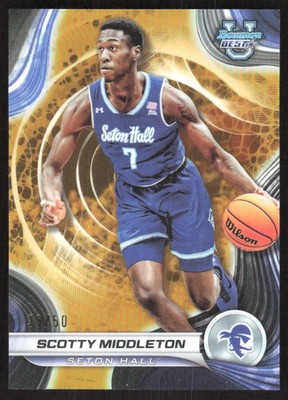 11023K 2024-25 Bowman's Best U #79 Scotty Middleton Gold Refractors #/50