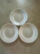 3-Corelle  6.5" bread, dessert plates! EUC!