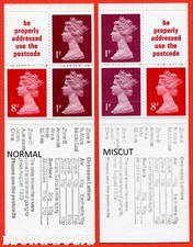 SG. FA10a 10p London 1980, Aug 1979 MISCUT Pane (8p on the right hand side) (Ple