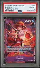 Shanks (065) (Alternate Art) OP13-065 Carrying On His Will Foil PSA 10