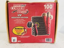 Pocket Hose Copper Head Expandable Garden Hose 100 FT With New 360° Pocket Pivot