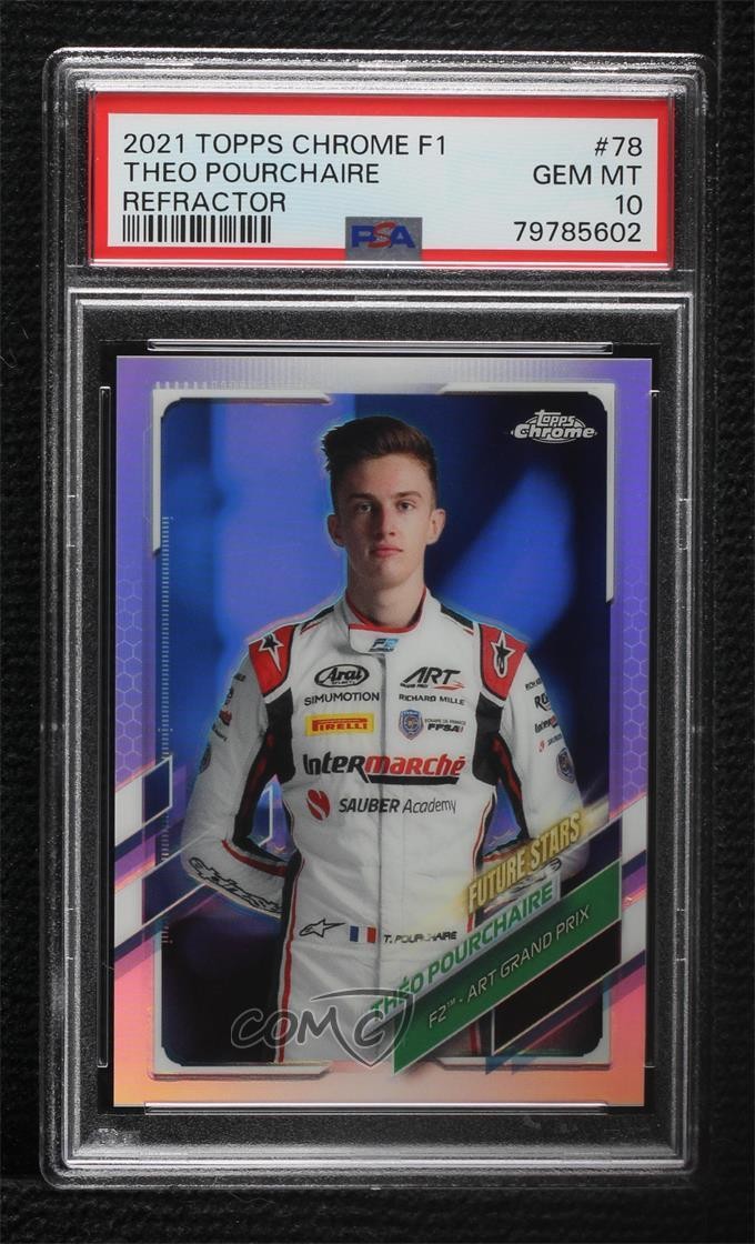 2021 Topps Chrome Formula 1 Refractor Theo Pourchaire Théo #78 PSA 10 GEM MT 1u1