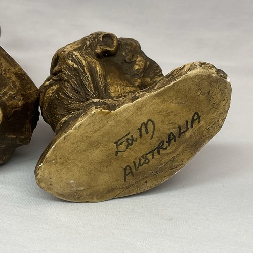 Lote de 2 esculturas aborígenes australianas indígenas Pat Elvins E&M - Imagen 9 de 12