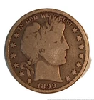 1899 Barber Half Dollar United States Silver Coin Well Loved