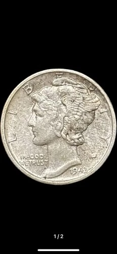 Mercury Dime 1943 D XF Silver