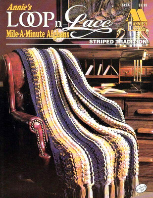 Loop N' Lace Mile A Minute Afghans Striped Traditions 842A  Annie's Attic Crafts