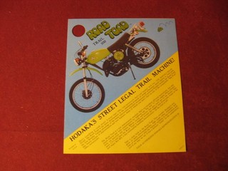 1970's Hodaka Trail 100 Motorcycle Sales Brochure Booklet Catalog Old Original