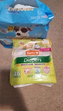 HONEYCARE  Hartz All-Absorb Male Dog Size S Diapers Combo Deal Ships Immediately