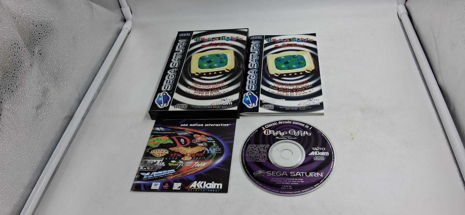 Jeu Sega Saturn Bubble Bobble Also featuring Rainbow Islands complet