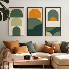 Hand-painted Oil Painting 3 Panel Creativity Wall Art Illustration unframed #047